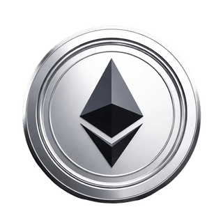 Moneda de criptomoneda Ethereum ETH como elemento gráfico flotante